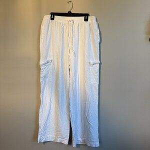 Cali 1850 Linen Blend Cargo Pants in Size XL